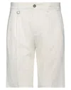 Paolo Pecora Man Shorts & Bermuda Shorts Off White Size 36 Cotton, Elastane In Beige