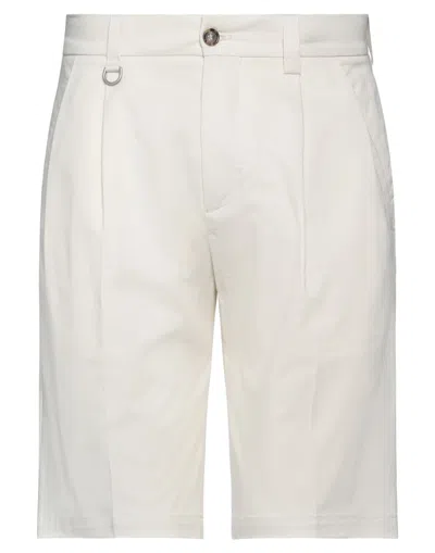 Paolo Pecora Man Shorts & Bermuda Shorts Off White Size 36 Cotton, Elastane In Beige