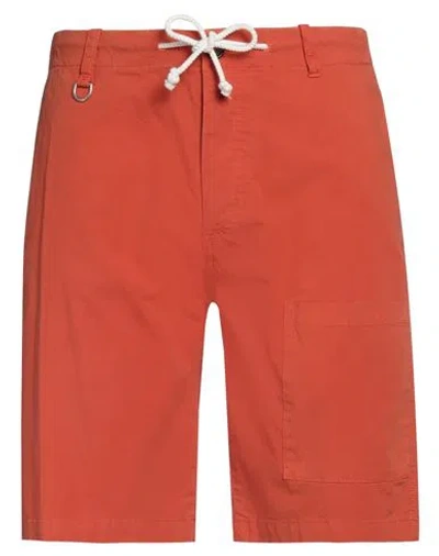 Paolo Pecora Man Shorts & Bermuda Shorts Rust Size 34 Cotton, Elastane In Red