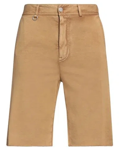 Paolo Pecora Man Shorts & Bermuda Shorts Sand Size 32 Cotton In Beige