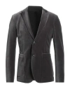 Paolo Pecora Man Suit Jacket Lead Size 42 Cotton, Polyamide, Elastane In Gray