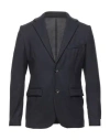 Paolo Pecora Man Suit Jacket Midnight Blue Size 40 Wool, Polyester, Elastane In Blue