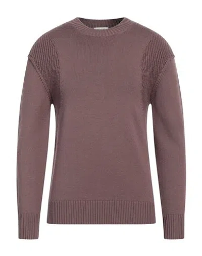 Paolo Pecora Man Sweater Antique Rose Size M Virgin Wool In Pink
