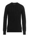 Paolo Pecora Man Sweater Black Size M Virgin Wool In Black