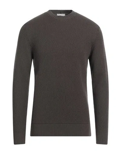 Paolo Pecora Man Sweater Dark Brown Size L Virgin Wool