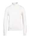 Paolo Pecora Man Turtleneck Cream Size Xl Virgin Wool In Grey