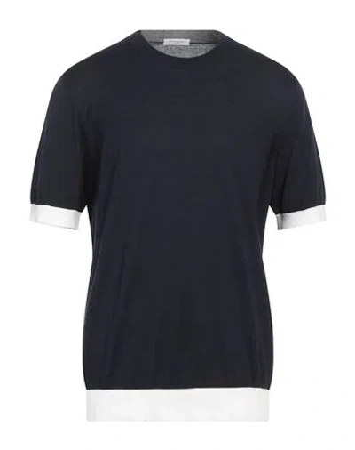 Paolo Pecora Man Sweater Midnight Blue Size Xxl Silk, Cotton