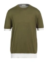 Paolo Pecora Man Sweater Military Green Size Xxl Silk, Cotton