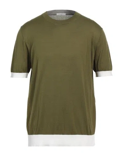 Paolo Pecora Man Sweater Military Green Size Xxl Silk, Cotton