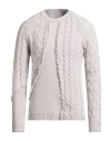Paolo Pecora Man Sweater Off White Size M Virgin Wool, Acrylic In Gray
