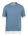 Paolo Pecora Man Sweater Pastel Blue Size Xl Silk, Cotton