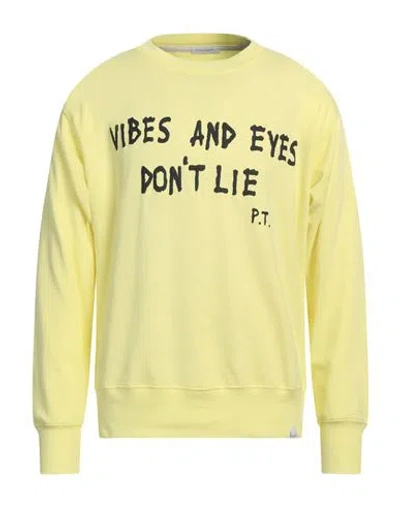 Paolo Pecora Man Sweatshirt Acid Green Size Xl Cotton