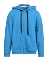 Paolo Pecora Man Sweatshirt Azure Size L Cotton In Blue