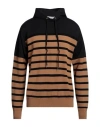 Paolo Pecora Man Sweatshirt Black Size Xl Cotton, Virgin Wool, Elastane In Black