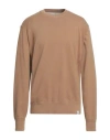 Paolo Pecora Man Sweatshirt Camel Size M Cotton, Elastane In Beige