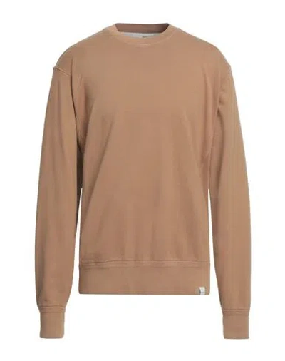 Paolo Pecora Man Sweatshirt Camel Size M Cotton, Elastane In Beige