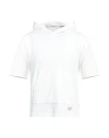 Paolo Pecora Man Sweatshirt Ivory Size M Cotton In White