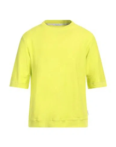 Paolo Pecora Man Sweatshirt Lime Green Size M Cotton