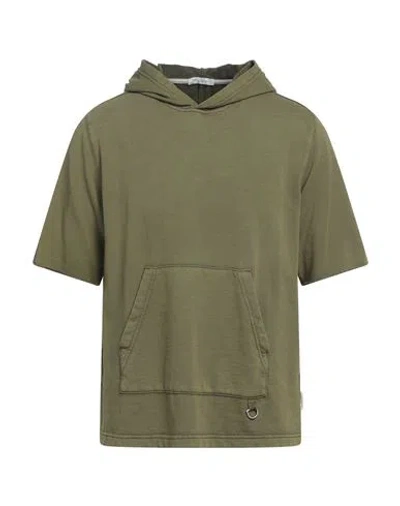 Paolo Pecora Man Sweatshirt Military Green Size Xxl Cotton