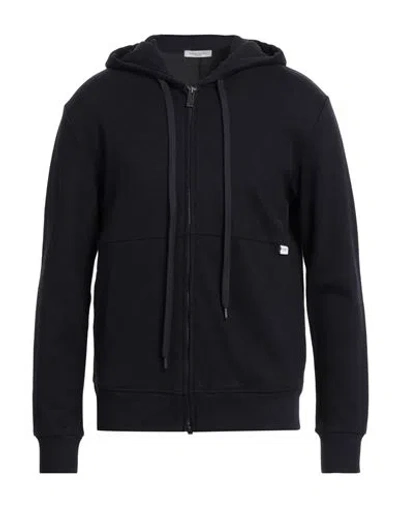 Paolo Pecora Man Sweatshirt Navy Size Xxl Cotton, Viscose, Polyamide, Elastane