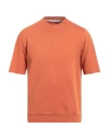 Paolo Pecora Man Sweatshirt Orange Size M Cotton