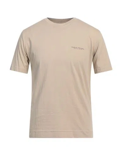 Paolo Pecora Man T-shirt Beige Size Xxl Cotton