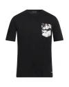 Paolo Pecora Man T-shirt Black Size Xl Cotton In Black