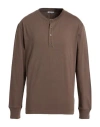Paolo Pecora Man T-shirt Khaki Size Xxl Cotton In Brown