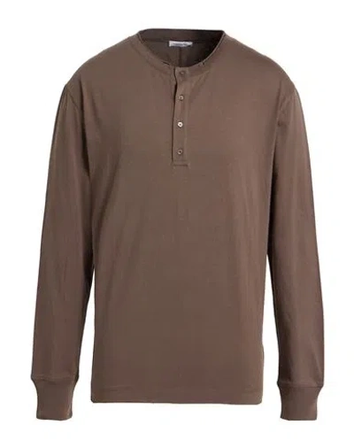 Paolo Pecora Man T-shirt Khaki Size Xxl Cotton In Brown