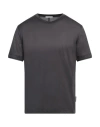 Paolo Pecora Man T-shirt Lead Size Xl Cotton In Grey