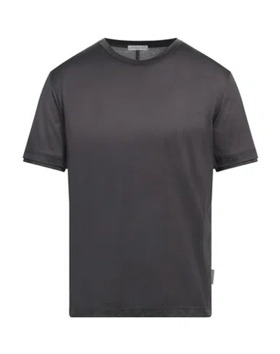 Paolo Pecora Man T-shirt Lead Size Xl Cotton In Grey
