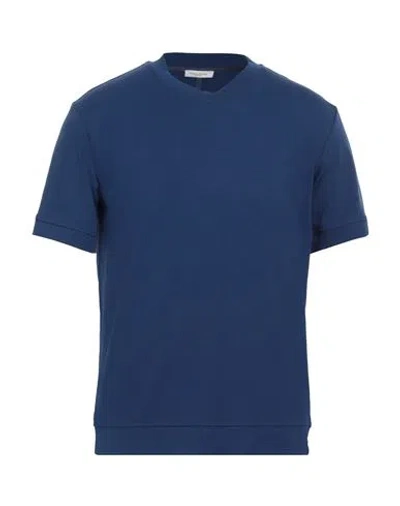 Paolo Pecora Man T-shirt Midnight Blue Size 3xl Cotton, Elastane In Blue