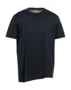 Paolo Pecora Man T-shirt Midnight Blue Size L Cotton In Black