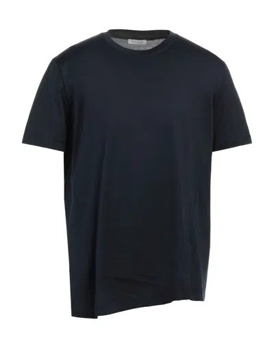 Paolo Pecora Man T-shirt Midnight Blue Size L Cotton