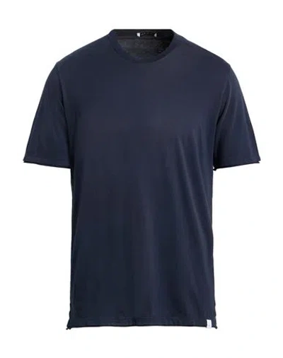 Paolo Pecora Man T-shirt Midnight Blue Size M Cotton