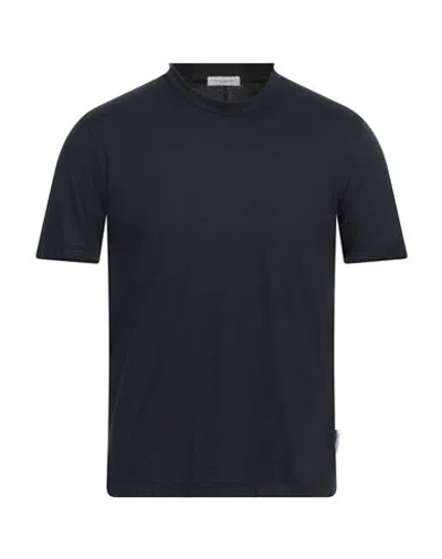 Paolo Pecora Man T-shirt Midnight Blue Size S Cotton
