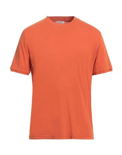 Paolo Pecora Man T-shirt Orange Size Xl Cotton
