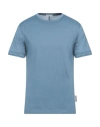 Paolo Pecora Man T-shirt Slate Blue Size M Cotton