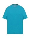 Paolo Pecora Man T-shirt Turquoise Size Xxl Cotton, Linen In Blue