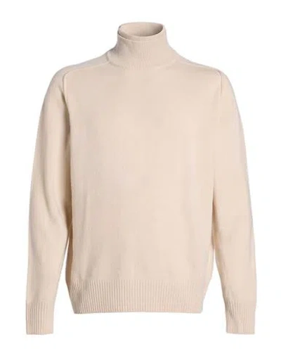 Paolo Pecora Man Turtleneck Beige Size S Virgin Wool In Neutral