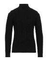 Paolo Pecora Man Turtleneck Black Size M Virgin Wool