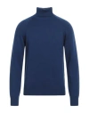 Paolo Pecora Man Turtleneck Bright Blue Size L Virgin Wool