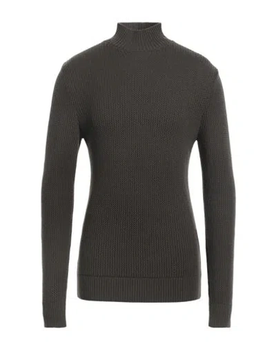 Paolo Pecora Man Turtleneck Brown Size L Virgin Wool In Brown
