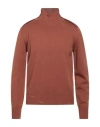 Paolo Pecora Man Turtleneck Brown Size L Virgin Wool