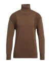 Paolo Pecora Man Turtleneck Brown Size Xxl Virgin Wool