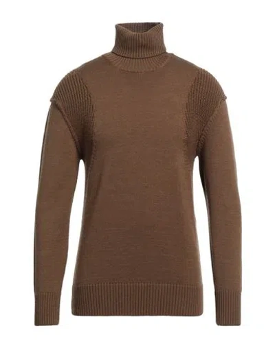 Paolo Pecora Man Turtleneck Brown Size Xxl Virgin Wool
