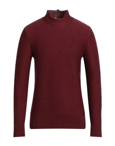 Paolo Pecora Man Turtleneck Garnet Size M Virgin Wool In Red