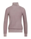 Paolo Pecora Man Turtleneck Mauve Size Xl Virgin Wool In Pink