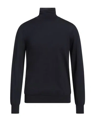 Paolo Pecora Man Turtleneck Midnight Blue Size L Wool