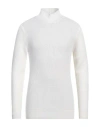 Paolo Pecora Man Turtleneck Light Grey Size M Virgin Wool In White